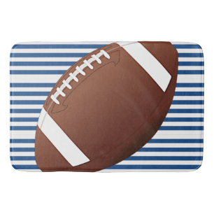 Football Stripes Design Bath Mat