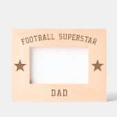 Football Superstar Dad Houten Gegraveerd Lijst (Voorkant)