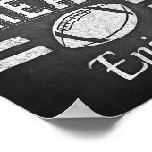 Football SWEET TREATS GENIETEN. Teken afdrukken Poster (Hoek)