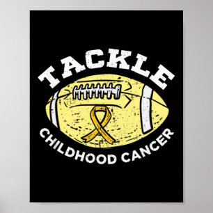 Football Tackle Childhood Cancer Awareness Draag G Poster