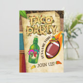 Football Taco Party Invitation (Debout devant)
