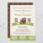 FOOTBALL TAILGATE COUPLES WEDDING SHOWER KAART (Voorkant / Achterkant)