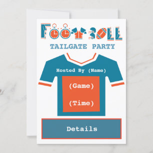 Football Tailgate Party Invitation Kaart