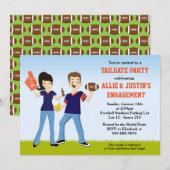 Football Tailgate Party Invitation Kaart (Voorkant / Achterkant)