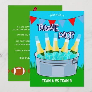 Football Tailgate Party Invitation Kaart