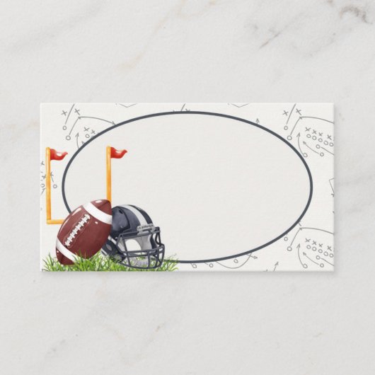 Football Tailgate Touchdown Buffet Place Cards Plaatskaartje (Voorkant)