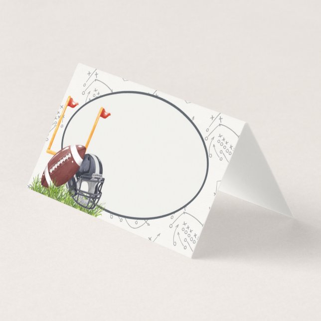 Football Tailgate Touchdown Buffet Place-kaarten Kaart (Voorkant)