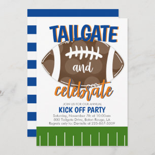 Football Tailgating ANY COLOR COMBO Kaart