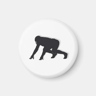 Football TD LABEL Defensieve Tackle - White-R Magneet