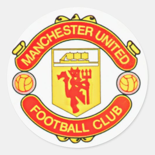 Football team badge ronde sticker (Voorkant)