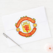 Football team badge ronde sticker (Envelop)