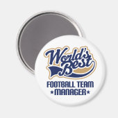 Football Teammanager Gift Magneet (Voorkant / Achterkant)