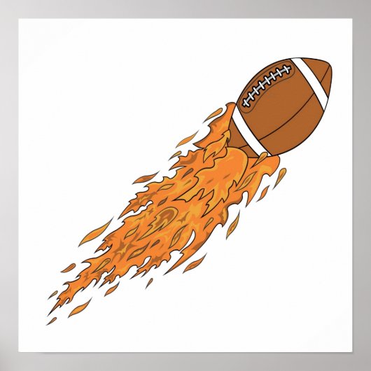 Football tegen brand poster (Voorkant)