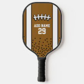 Football Tekening met Sportnaam en -nummer Pickleball Paddle (Achterkant)