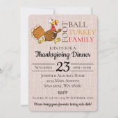 Football Thanksgiving Turkije Kaart (Voorkant)