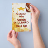 Football thema afstudeerfeest flyer (Hand)