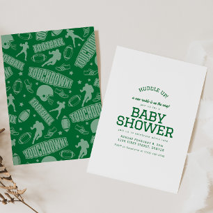 Football Thema Baby shower Uitnodiging Sjabloon