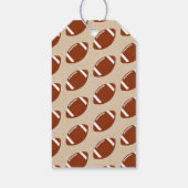 Football thema gecodeerd Baby shower Cadeaulabel (Achterkant)