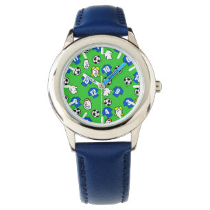 Football thema met Shirten in blauw Horloge