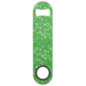 Football Thema met witte Shirten Speed Flessenopener (Voorkant)