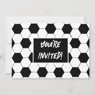 Football thema verjaardagsfeestje uitnodigen kaart