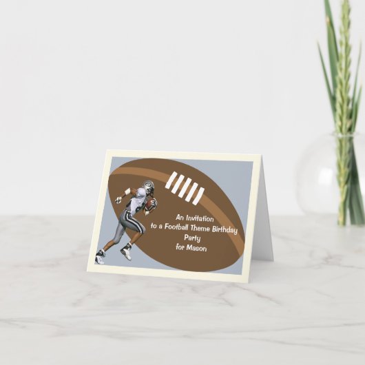 Football Thème Anniversaire Fête Invitation (Devant)