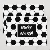 Football Thème Anniversaire Invitation (Devant / Derrière)