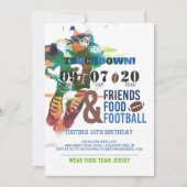 Football Thème Anniversaire Invitation (Devant)