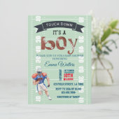 Football Thème Baby shower Invitation (Debout devant)