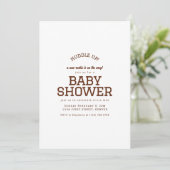 Football Thème Baby shower Invitation Modèle (Debout devant)