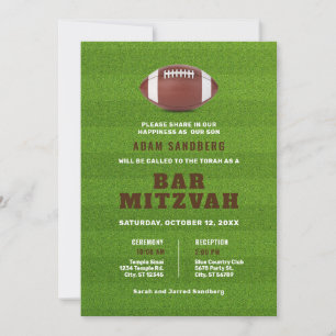 Football Thème Bar Mitzvah Invitation