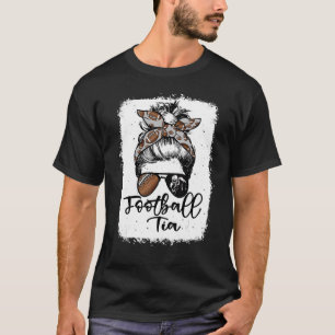 Football Tia  Leopard Messy Bun Bleken T-shirt