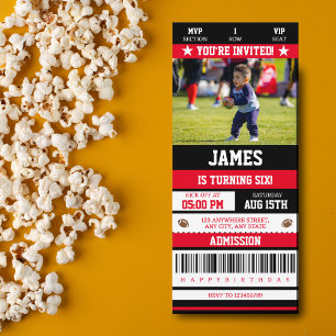 Football Ticket Elke ouderdag Foto Rood I Kaart