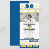 Football ticket huwelijksuitnodiging kaart (Voorkant / Achterkant)