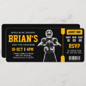 football ticket verjaardagsuitnodiging kaart (Voorkant / Achterkant)