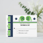 Football Ticket Wedding RSVP (Staand voorkant)