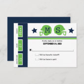 Football Ticket Wedding RSVP (Voorkant / Achterkant)