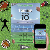 Football Touchdown Invitation Anniversaire