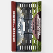 Football Tournament Brackets 16 Team Banner (Verticaal)