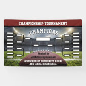 Football Tournament Brackets 16 Team Banner (Horizontaal)
