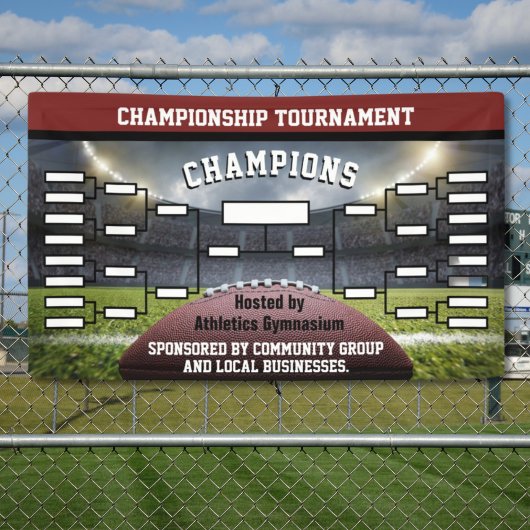 Football Tournament Brackets 16 Team Banner
