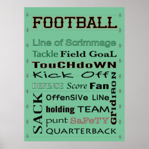 FOOTBALL typografie Poster