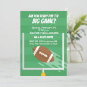 Football Uprights Big Game Party Uitnodigingen (Staand voorkant)