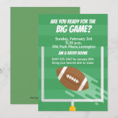 Football Uprights Big Game Party Uitnodigingen (Voorkant / Achterkant)