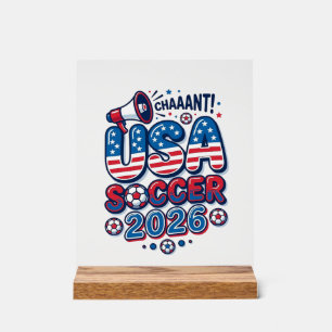 Football USA 2026 Football Gras Typographie Pays T