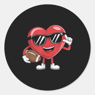 Football Valentijnsdag Shirt Jongens Valentijnse Ronde Sticker