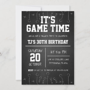 Football van Black Chalkboard - Birthday Kaart