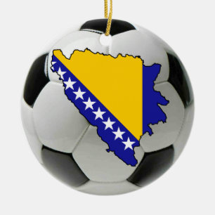 Football van Bosnië-Herzegovina Keramisch Ornament