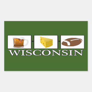 Football van de bijenkaas Wisconsin Sticker