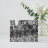 Football van de middelbare school, 1941 briefkaart (Staand voorkant)